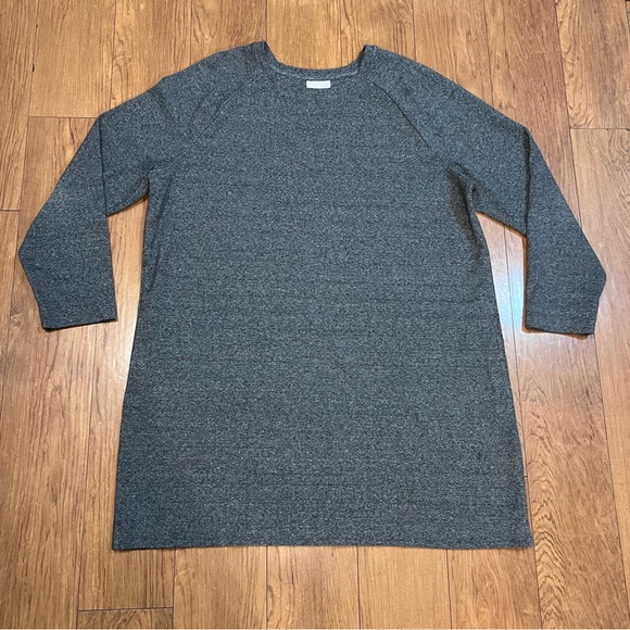J.Jill Heather Grey Quiet Luxury Classic Lagenlook Lounge Warm Sweater Dress XL - Picture 1 of 7